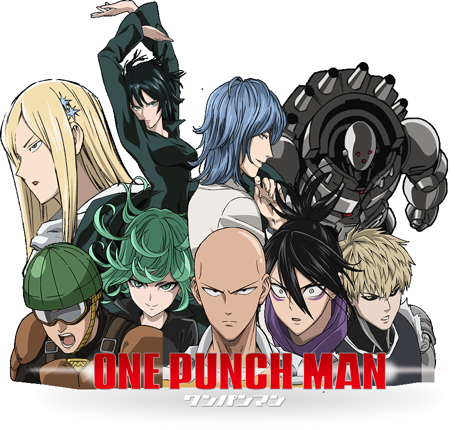 One Punch Man Group Characters PNG Image