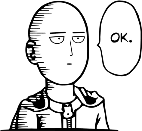 One Punch Man O K Reaction PNG Image