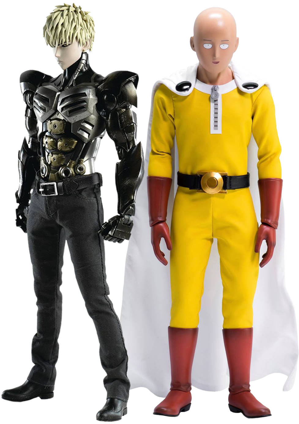 One Punch Manand Genos Figures PNG Image