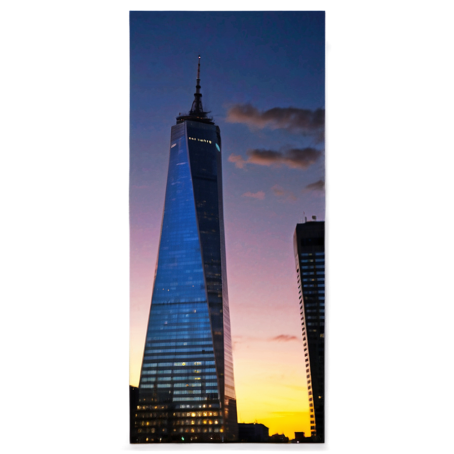 One World Trade Center Bright Lights Png 06252024 PNG Image