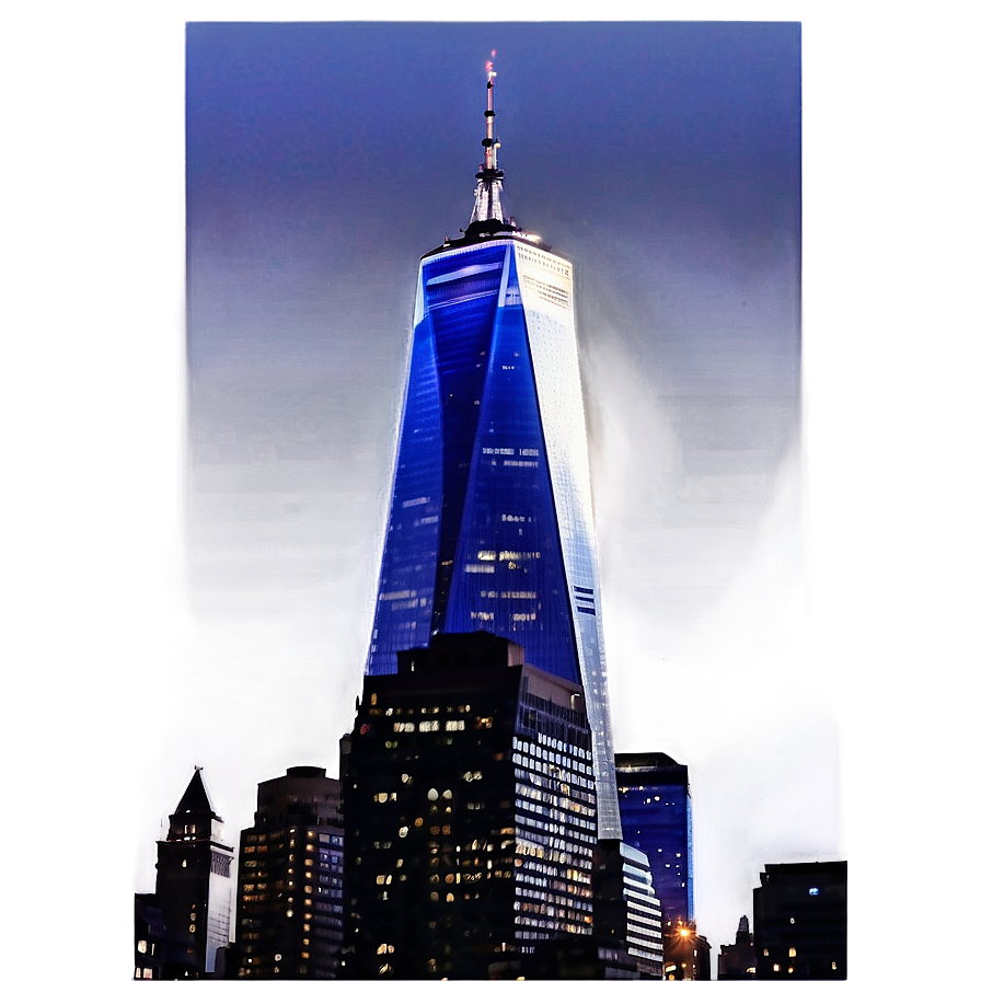 One World Trade Center Bright Lights Png Xyt PNG Image