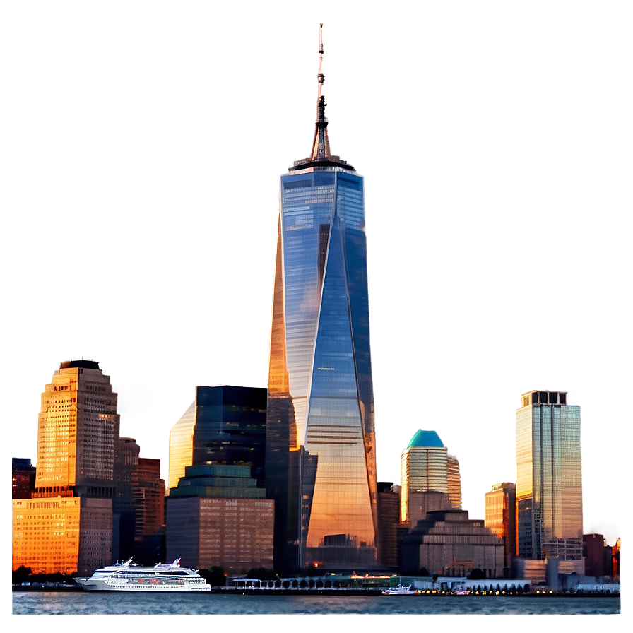 One World Trade Center Golden Hour Png 28 PNG Image