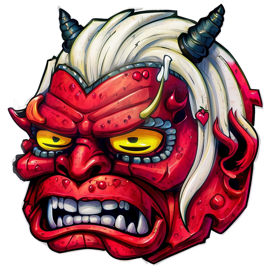 Oni Inspired Graffiti Art Png Ehf PNG Image