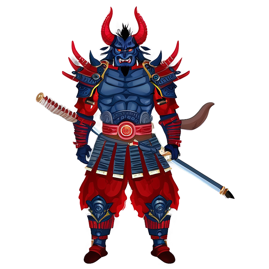 Oni Warrior In Armor Png 06122024 PNG Image