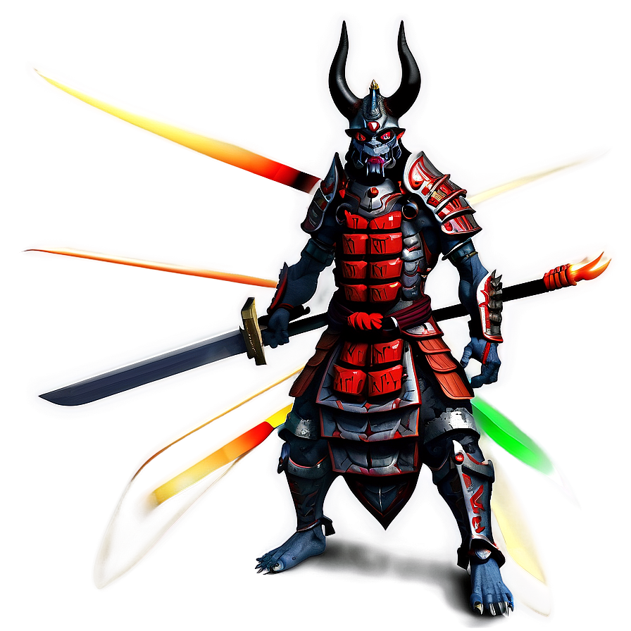 Oni Warrior In Armor Png 06122024 PNG Image