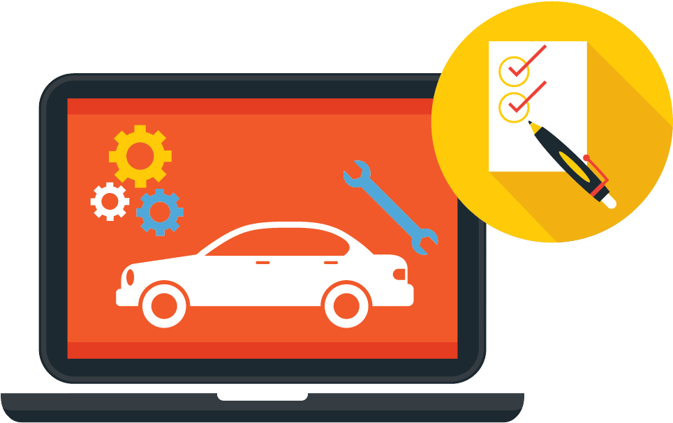 Online Auto Repair Service Concept PNG Image