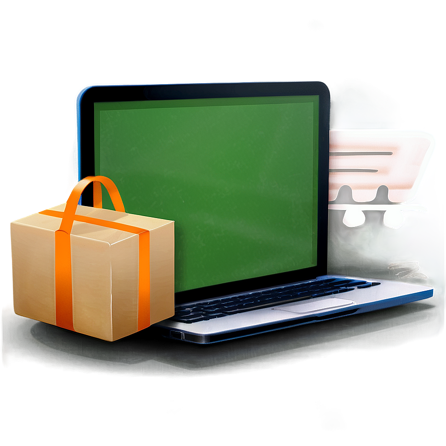 Online Shopping Delivery Png Fbw PNG Image