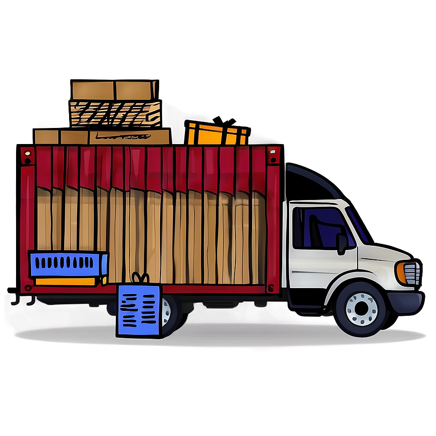 Online Shopping Delivery Truck Png Dqw70 PNG Image