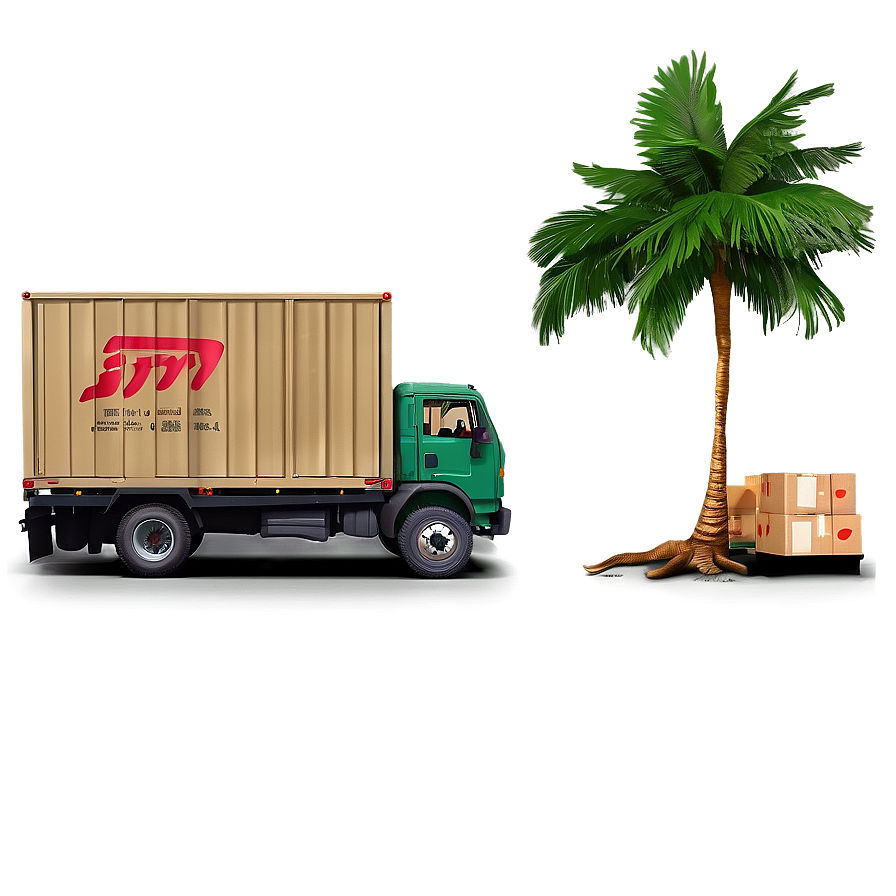 Online Shopping Delivery Truck Png Euo PNG Image