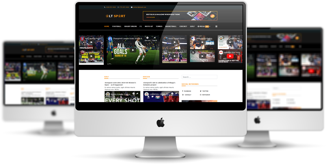 Online Sports Store Website Display PNG Image