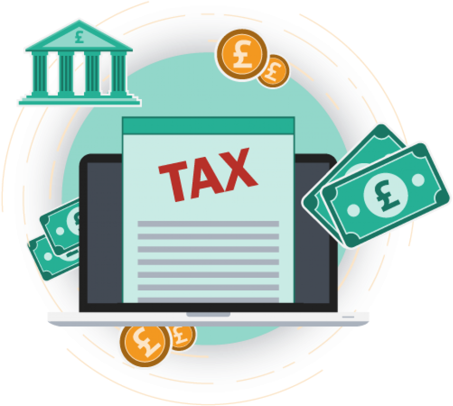 Online Tax Management Concept PNG Image