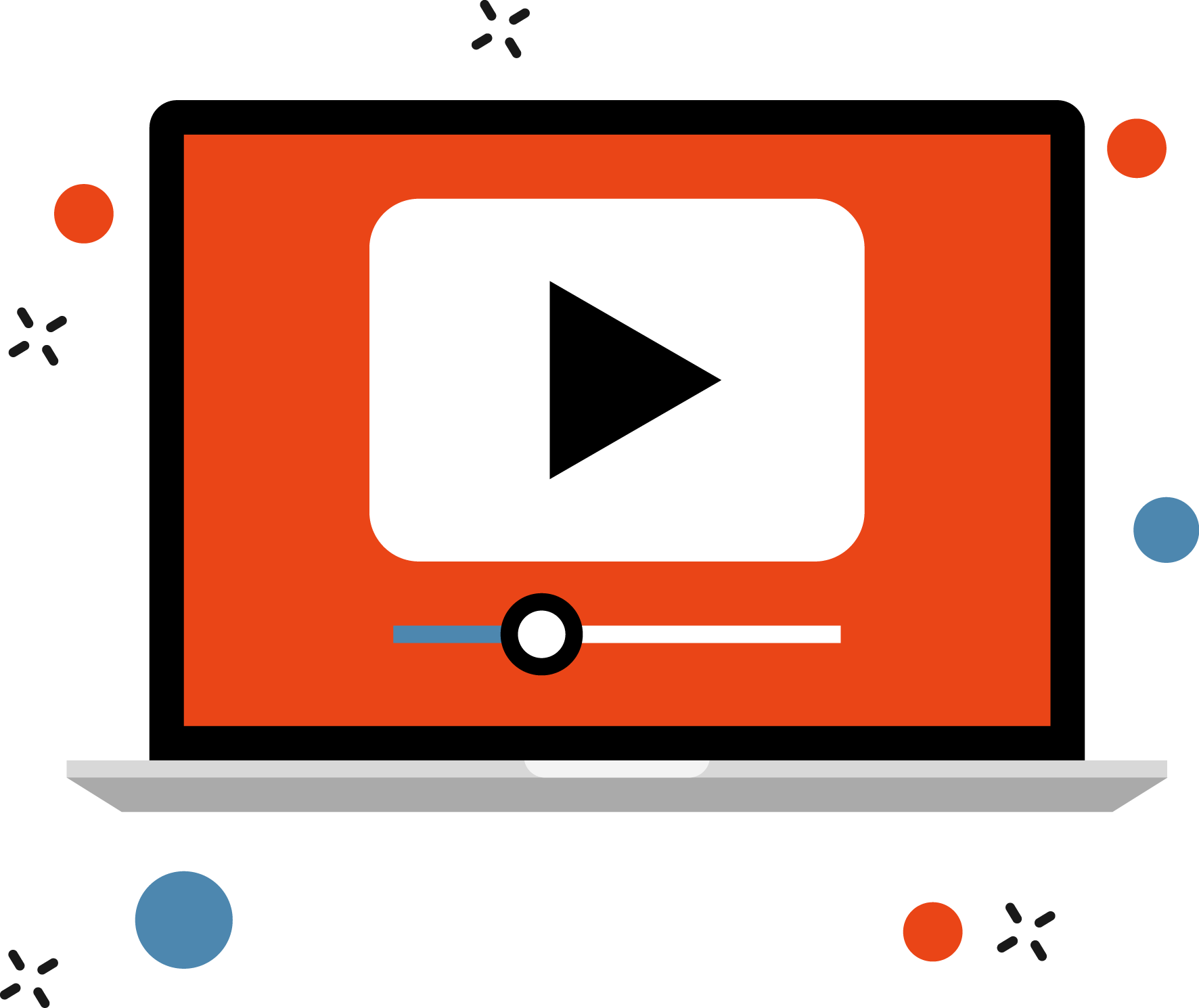 Online Video Player Graphic PNG Image