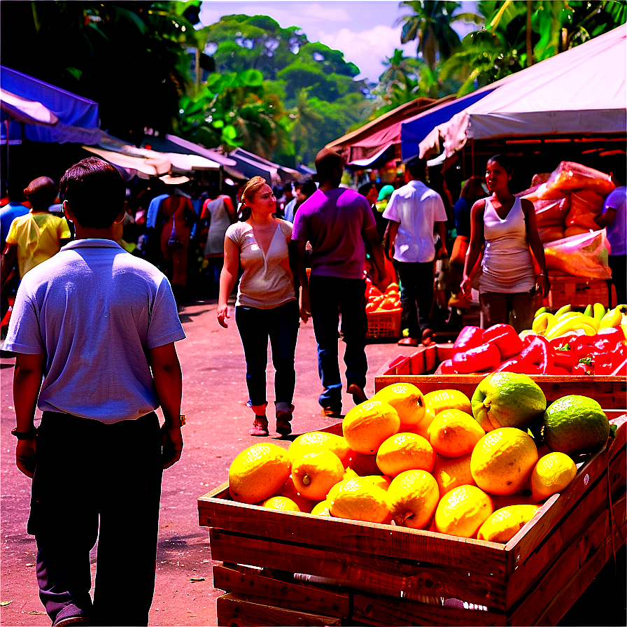 Open Air Market Crowd Png Rye PNG Image