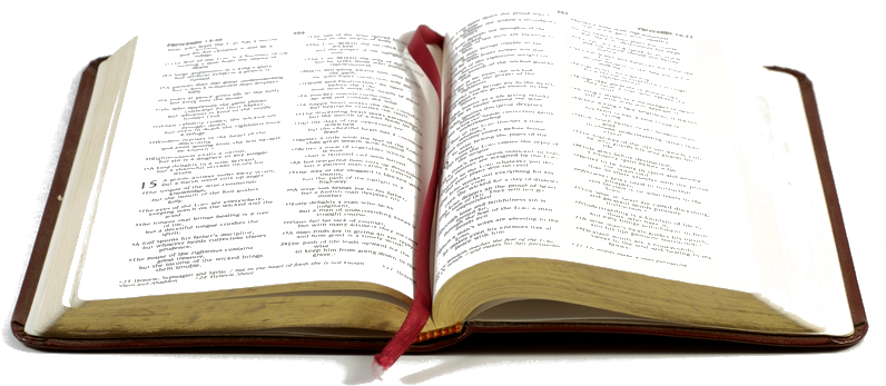 Open Biblewith Red Bookmark PNG Image