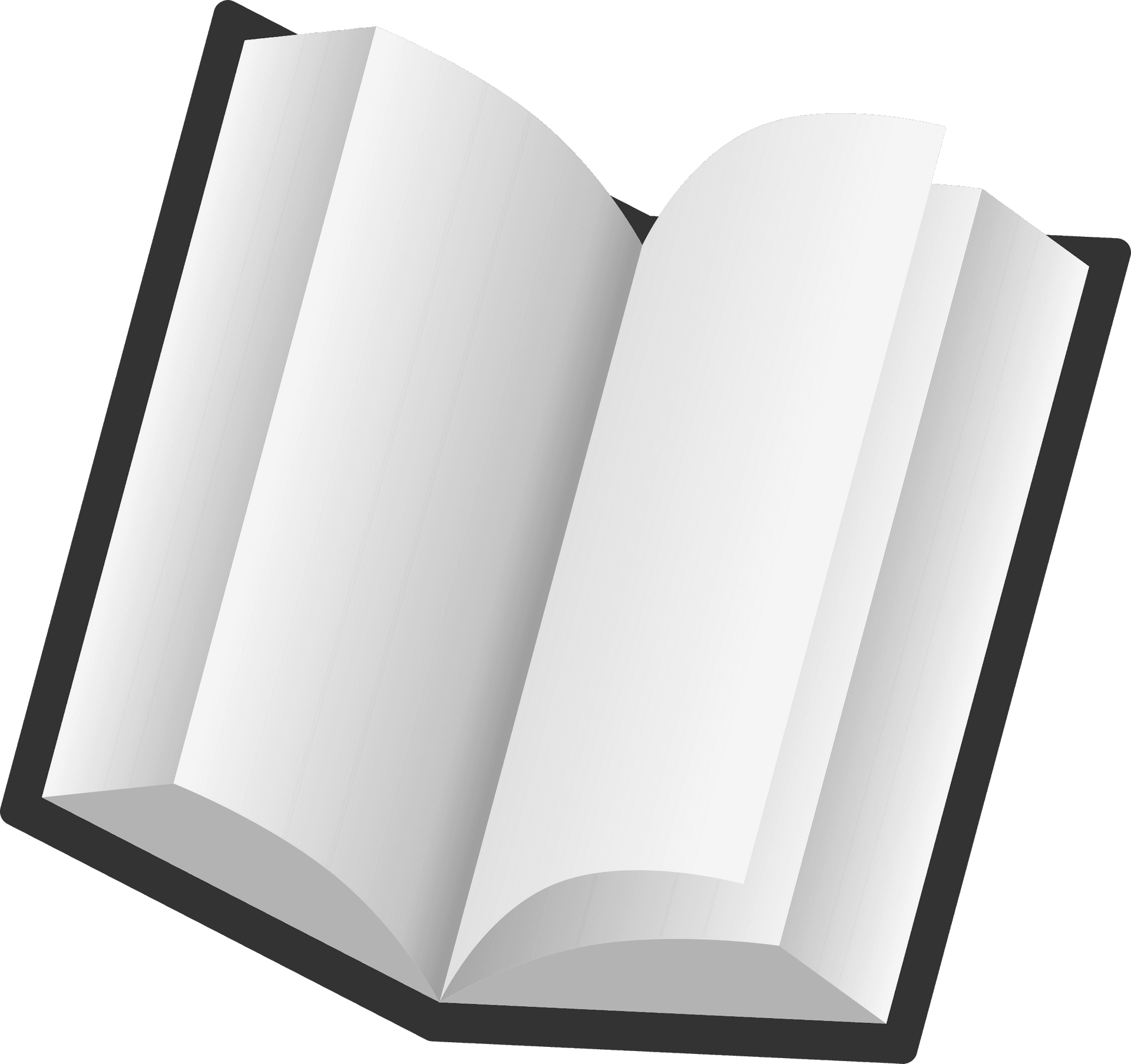 Open Blank Book Illustration PNG Image