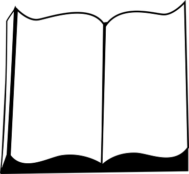 Open Blank Book Vector PNG Image