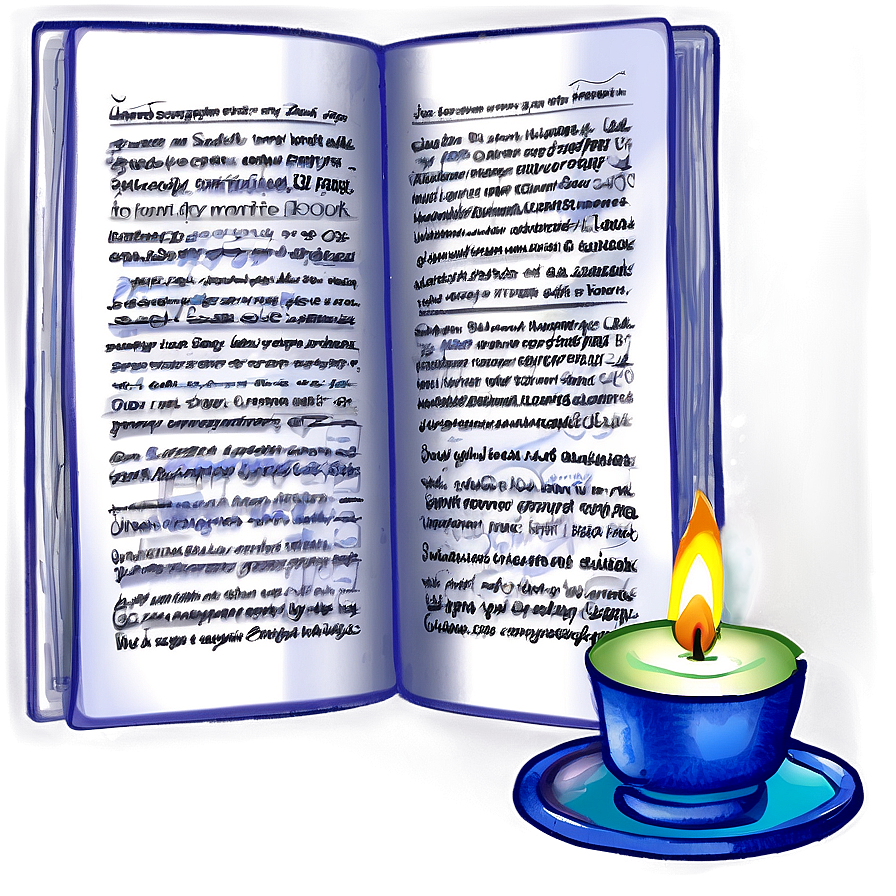 Open Book And Candle Png 78 PNG Image