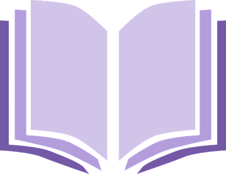 Open Book Icon Purple PNG Image