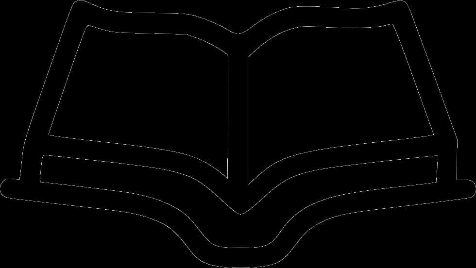 Open Book Outline PNG Image