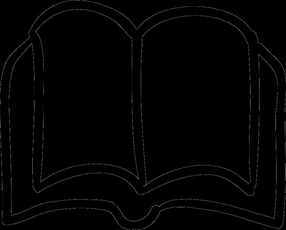 Open Book Outline Vector PNG Image