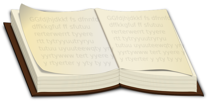 Open Book Render PNG Image