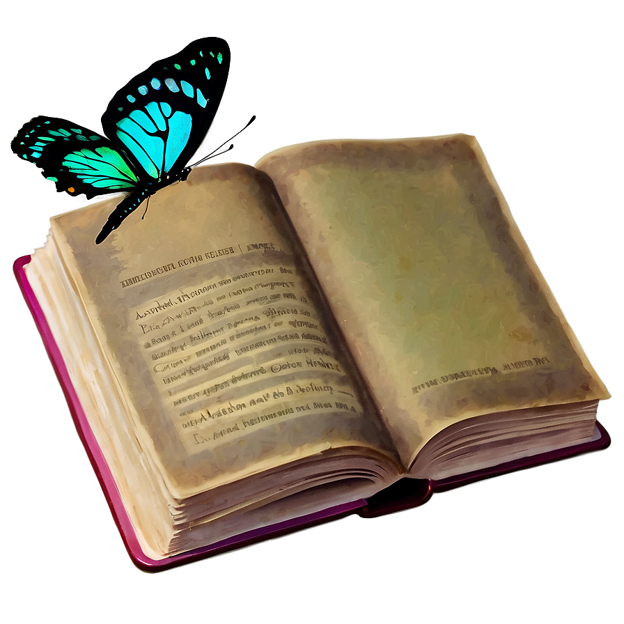 Open Book With Butterfly Png 05232024 PNG Image