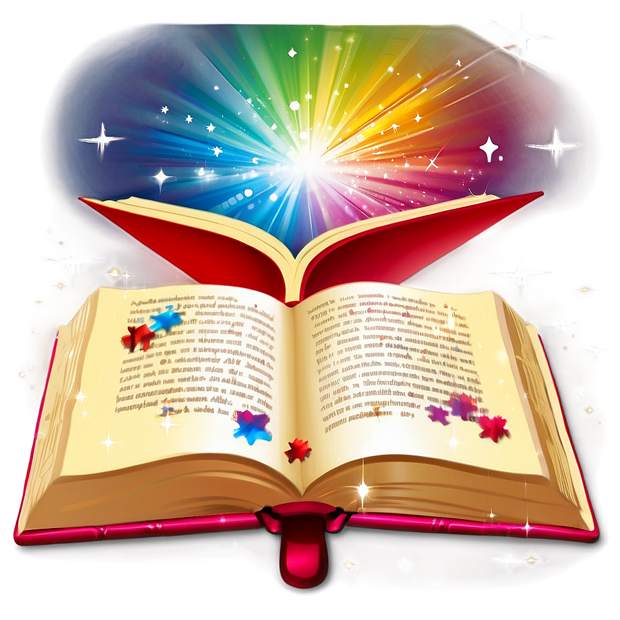 Open Book With Magic Vector Png Qvr PNG Image