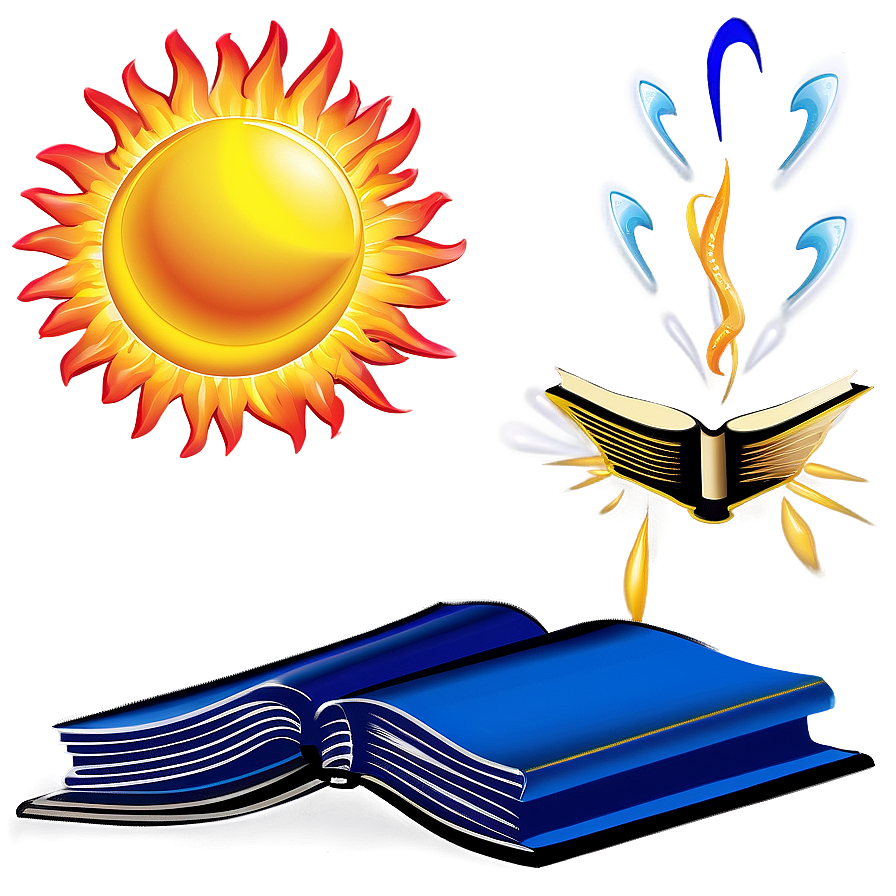 Open Book With Sun Png 05232024 PNG Image