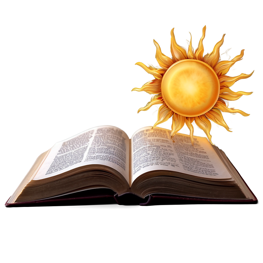 Open Book With Sun Png 05232024 PNG Image