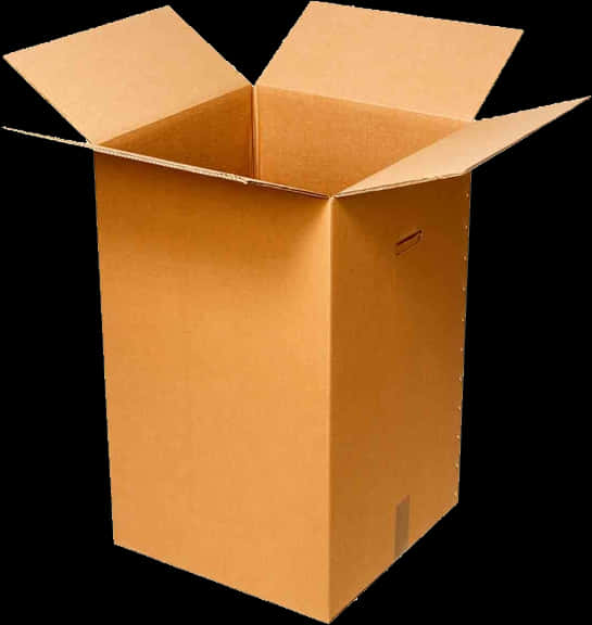 Open Cardboard Box PNG Image