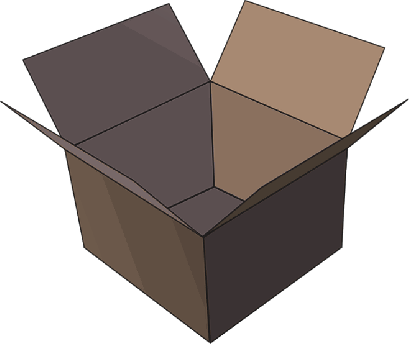 Open Cardboard Box Illustration PNG Image