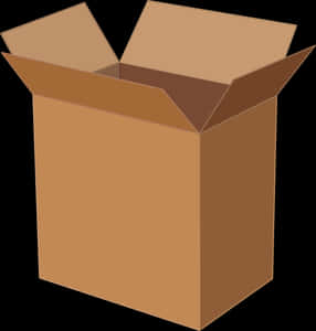 Open Cardboard Box Vector PNG Image