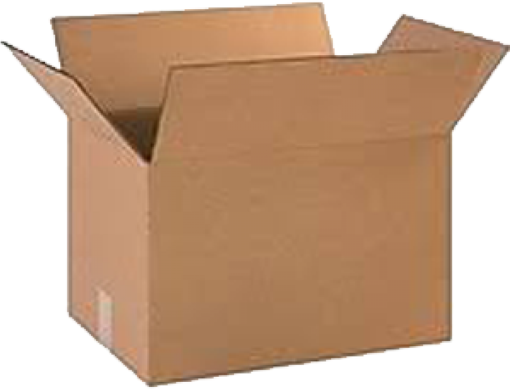 Open Cardboard Shipping Box PNG Image