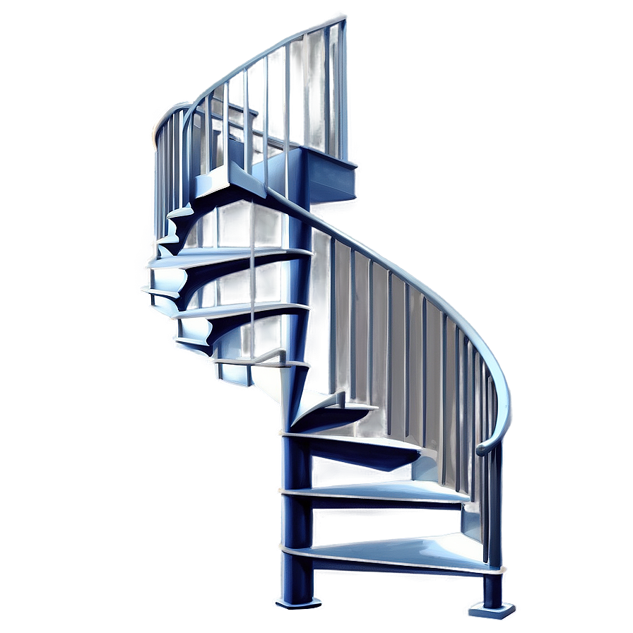 Open Concept Spiral Staircase Png 06242024 PNG Image