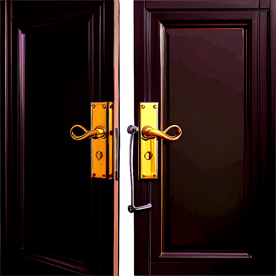 Open Door With Golden Handle Png Jiq PNG Image