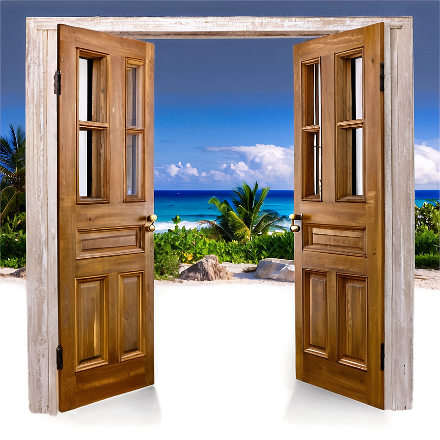 Open Door With Ocean View Png Thp62 PNG Image