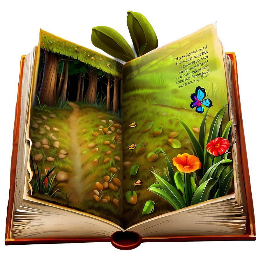 Open Fairy Tale Book Png Ggm PNG Image