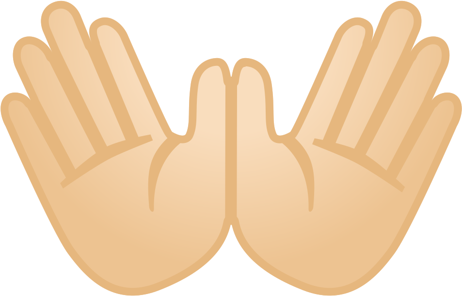 Open Hand Gesture Emoji.png PNG Image