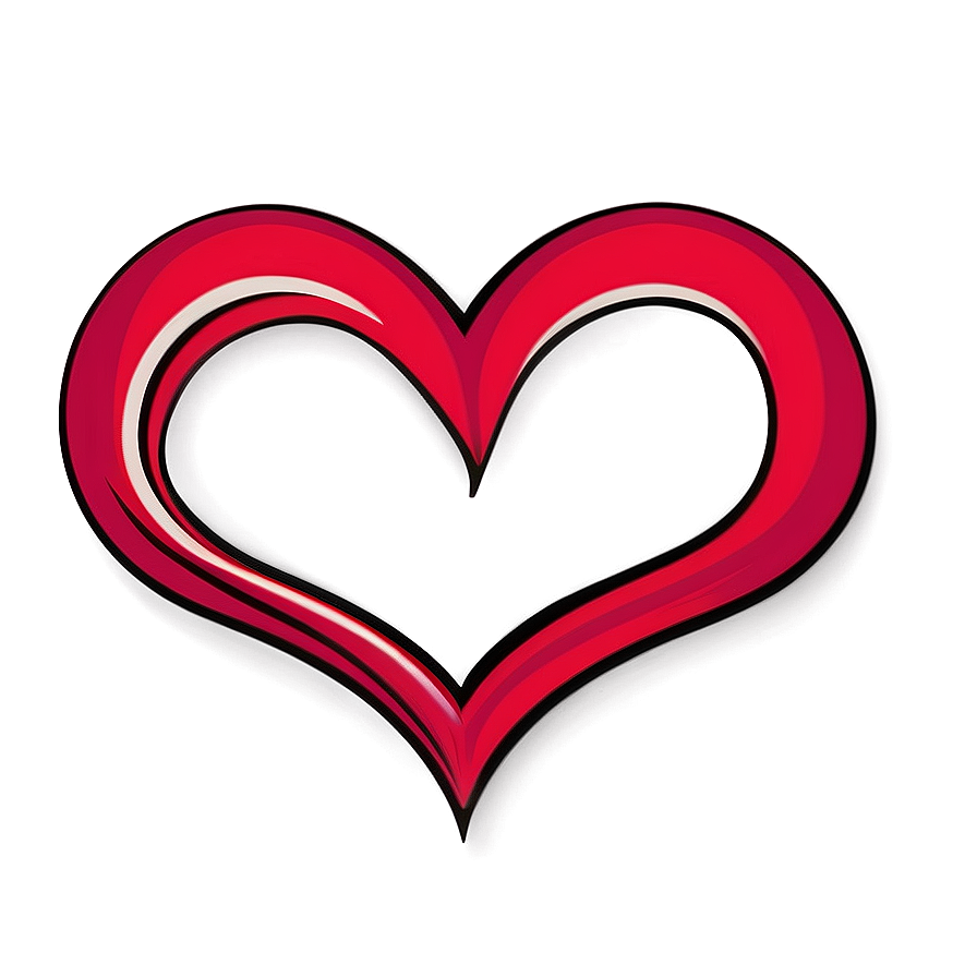 Open Heart Outline Graphic Png Kkw63 PNG Image