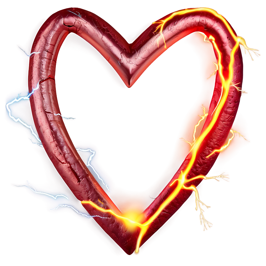 Open Heart With Lightning Png 75 PNG Image