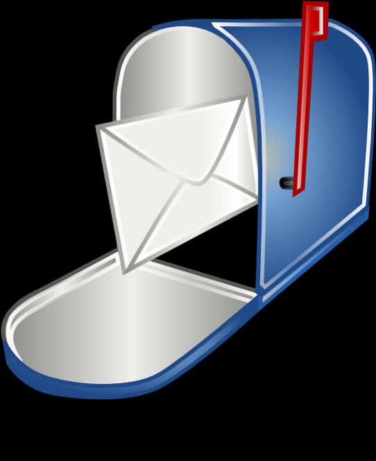 Open Mailboxwith Letter Icon PNG Image