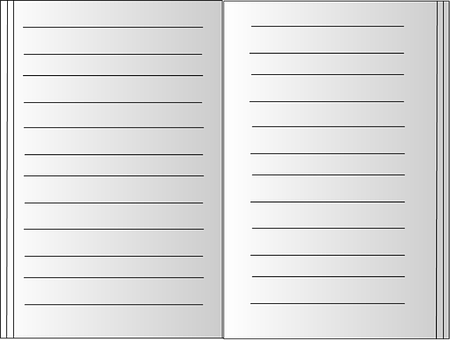 Open Notebook Blank Pages PNG Image