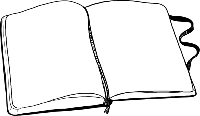 Open Notebook Clipart PNG Image