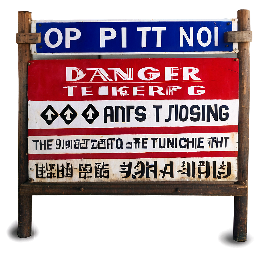 Open Pit Danger Sign Png Lbq91 PNG Image