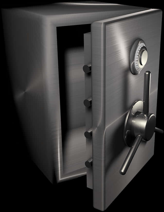 Open Safe Door Security Concept PNG Image