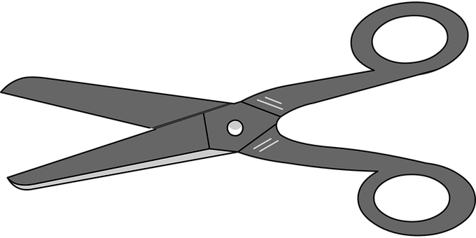 Open Scissors Vector Illustration PNG Image