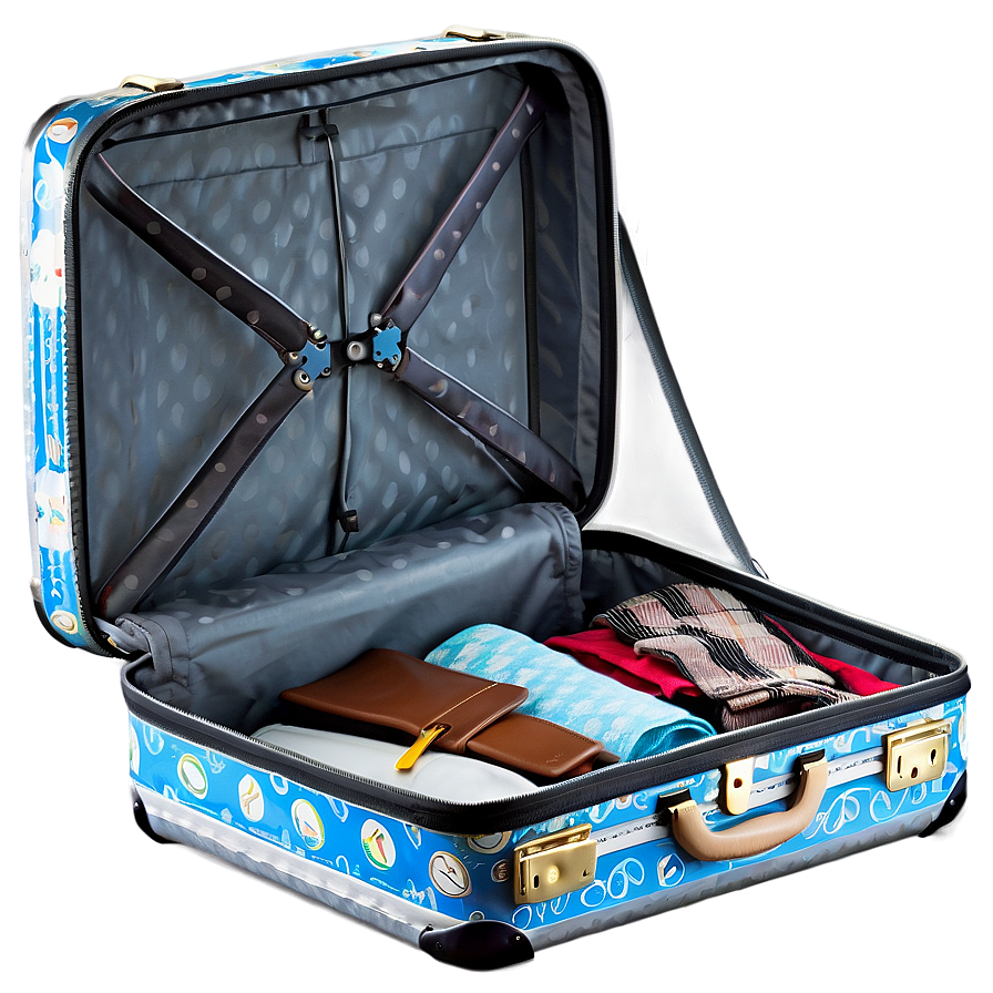 Open Suitcase For Holiday Png Whc PNG Image