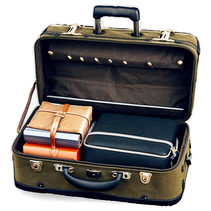 Open Suitcase For Safari Adventure Png 1 PNG Image