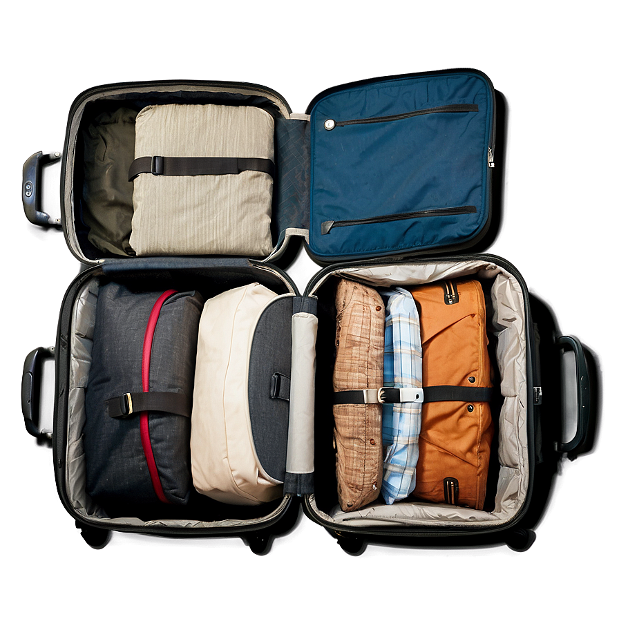 Open Suitcase Overhead View Png Mov99 PNG Image