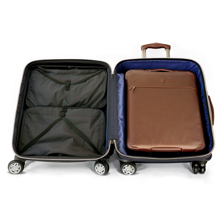 Open Suitcase Packing Essentials Png Vsi PNG Image